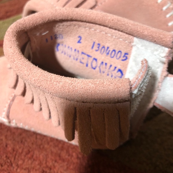 Minnetonka Leather Baby Booties Pink - Picture 4 of 6